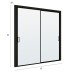 OPAI Aluminum alloy door OPLA-4008ST-1 Floor track sliding door Mineral black tempered single white glass 8